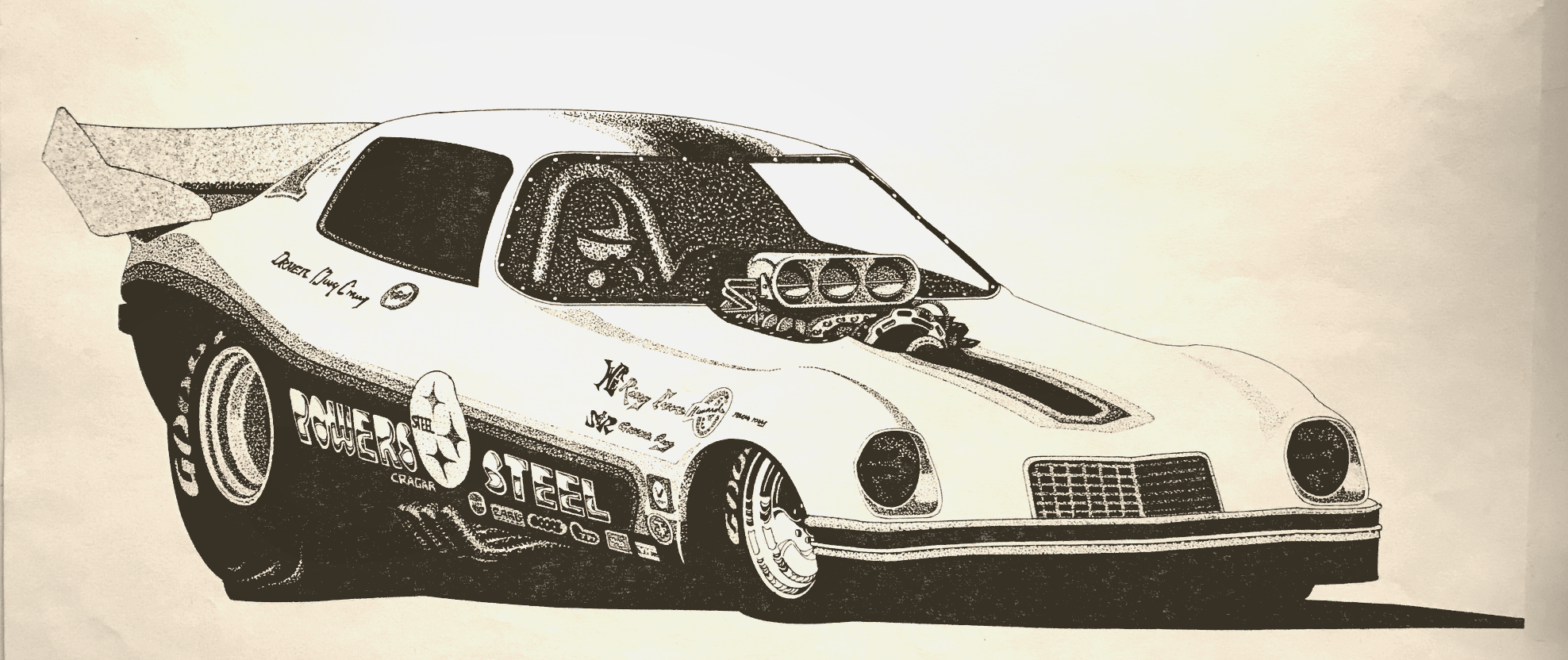 powers steel camaro funny car