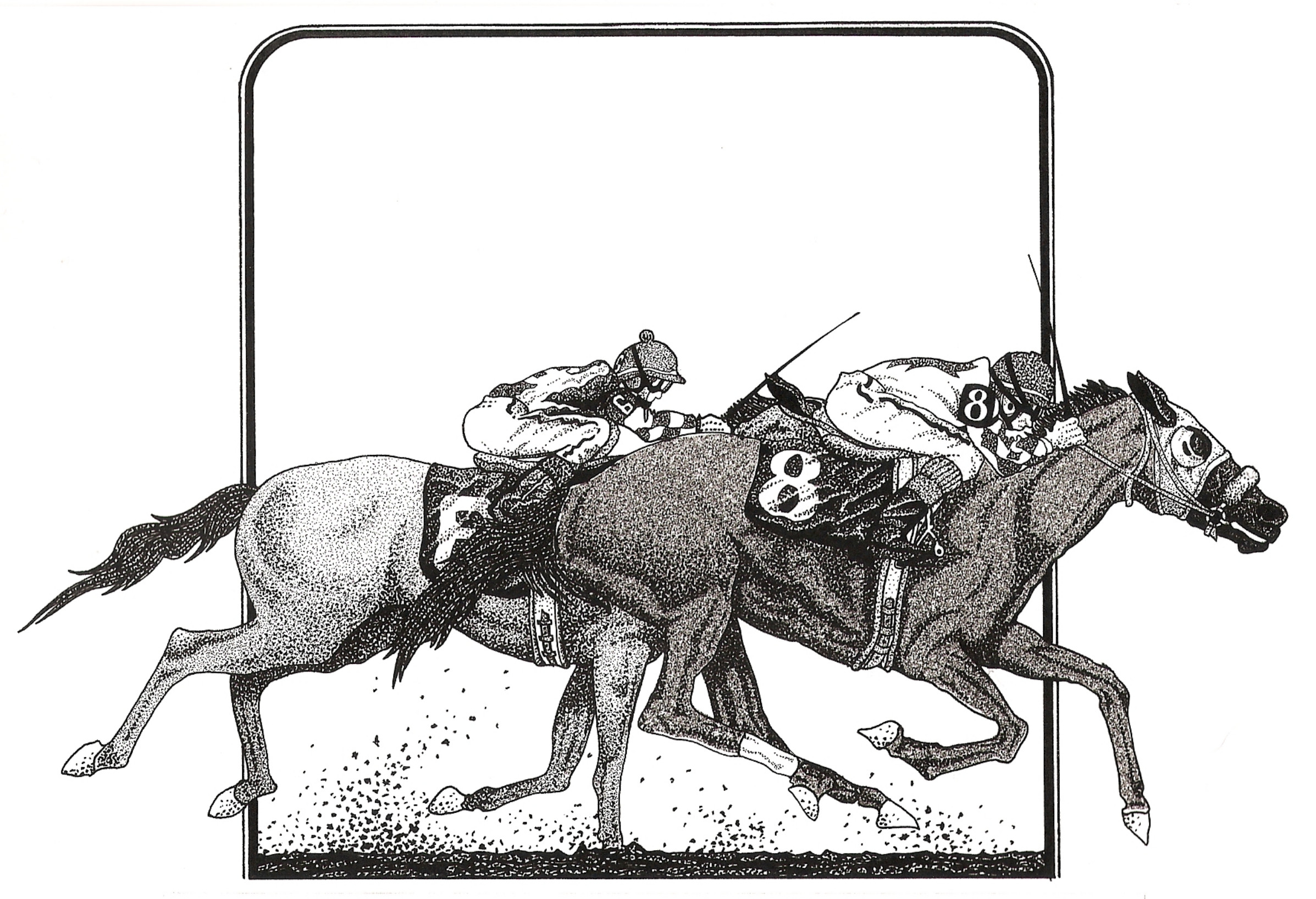 two racing horses